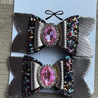 Haarclipjes glitter en goud