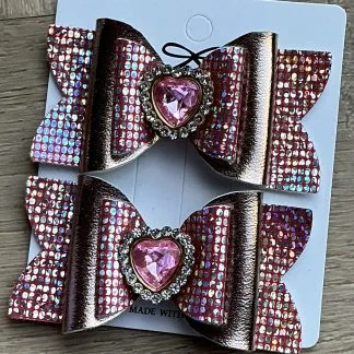 Haarclipjes brons rood en goud